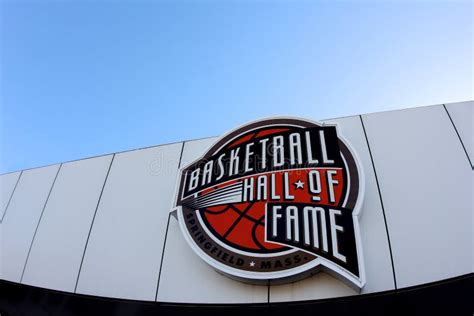 Basketball Hall of Fame Sign with a Blue Sky in Springfield ...