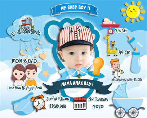 View Desain Frame Biodata Bayi PNG