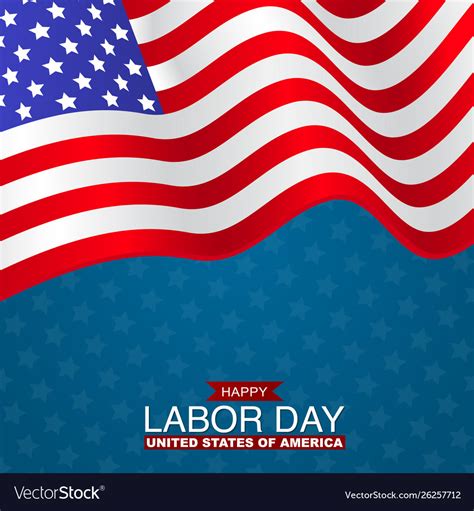 Happy labor day usa flag united states holiday Vector Image