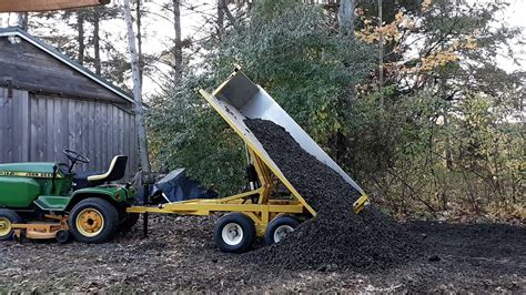 P.F. Engineering hydraulic dump trailer - first test with 3000 lbs ...