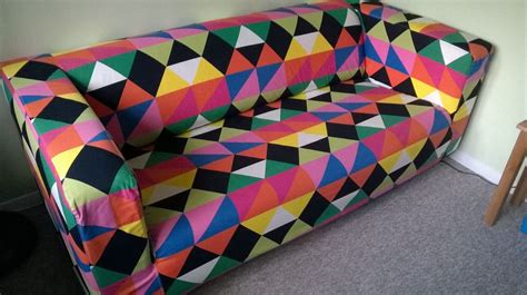 IKEA Randviken KLIPPAN Sofa Cover Colourful Geo Design Funky Retro ...