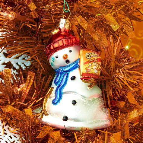 This Flamin' Hot Cheetos Snowman Ornament Is Melting from the Heat