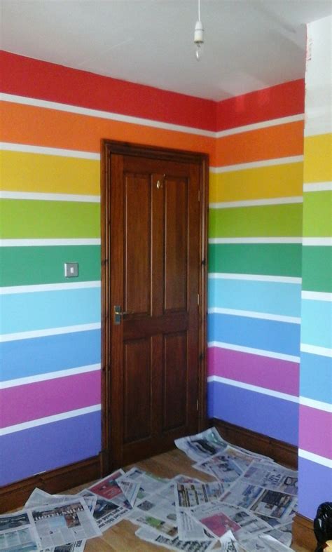 Rainbow walls for my new room! | Rainbow bedroom, Girls room design, Kids rooms diy