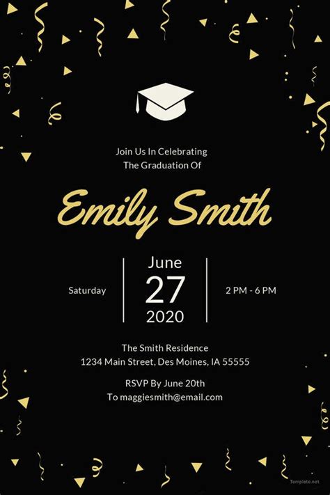 Free Printable Graduation Party Invitation Templates For Word