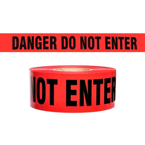 Danger Do Not Enter - Barricade Tape 1000 ft Roll-3 Mil | FullSource.com