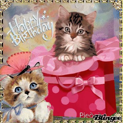 Happy Birthday Kitty Gif Pictures, Photos, and Images for Facebook, Tumblr, Pinterest, and Twitter