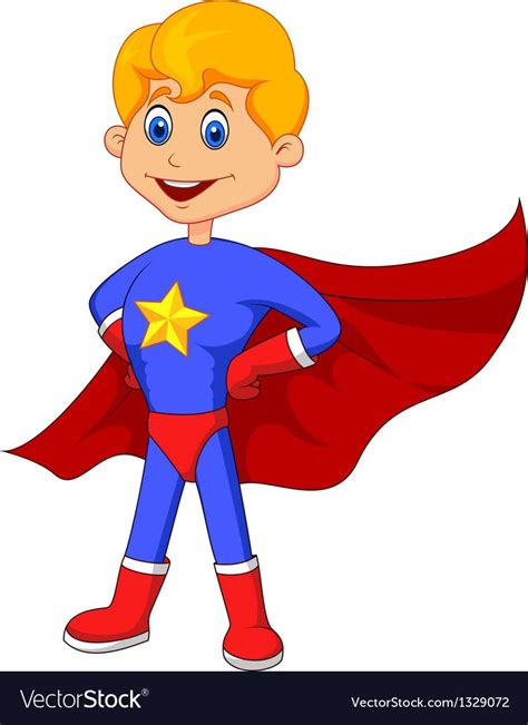 Vector illustration of Superhero kid cartoon. Download a Free Preview ...