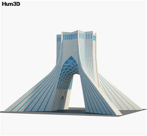 Azadi Tower 3D model - Architecture on Hum3D