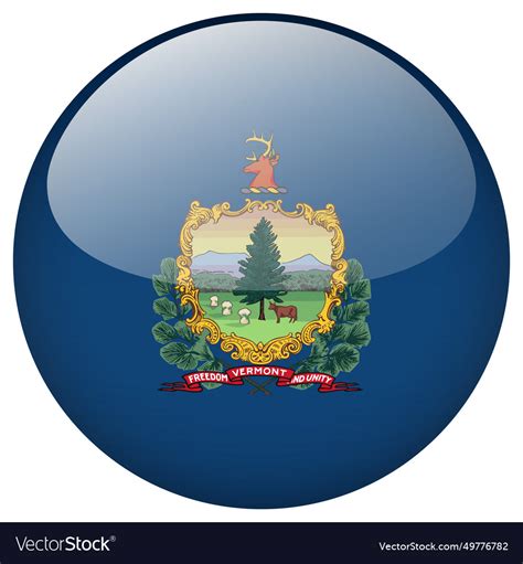 Vermont flag button Royalty Free Vector Image - VectorStock