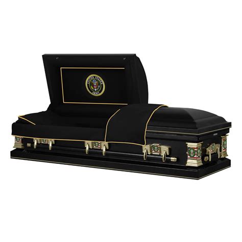 Buy Titan Casket Veteran Select Steel Casket (Army) Handcrafted Funeral Casket - Black with ...