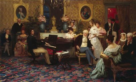 Chopin Playing the Piano in Prince Radziwill's Salon, 1887 - Henryk Siemiradzki - WikiArt.org