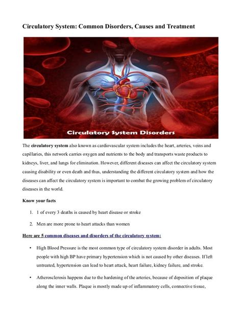 Common circulatory system diseases