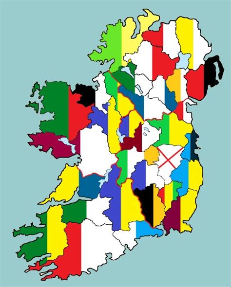 All the counties of Ireland with their respective flags : r/MapPorn