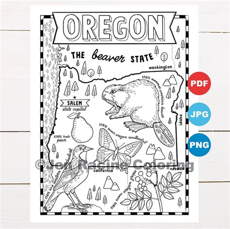 Coloring Page State Flag Oregon Printable Worksheet S - vrogue.co