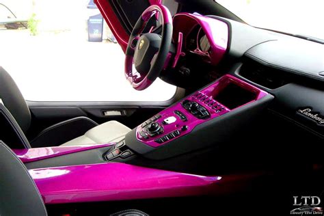 Lamborghini Aventador Roadster Pink by VITT Squalo - Imagen Interior ... Ferrari 458 ...