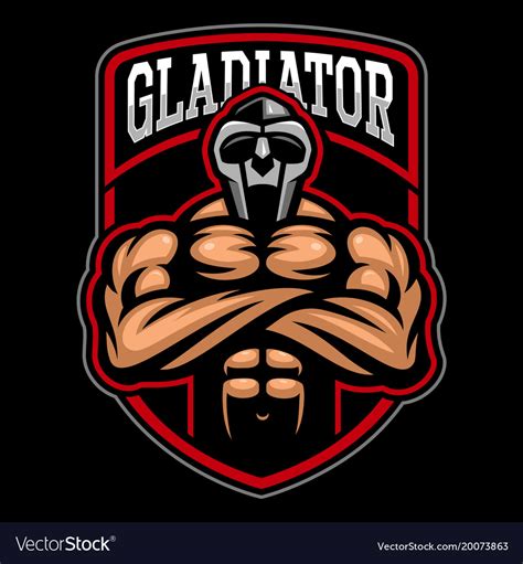 Gladiator logo design Royalty Free Vector Image