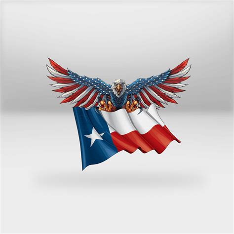 Texas Eagle And Flag America Metal Wall Art Decor - worship-forever