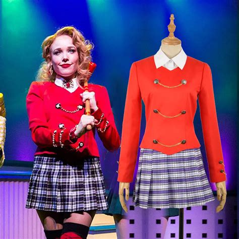 Heathers The Musical Rock Musical Chandle Red Stage School Dress Concert Cosplay Costume Adult ...