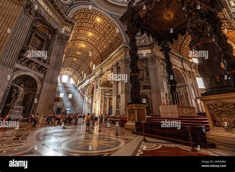 Interior, Saint Peter's Basilica, Vatican City, Italy Stock Photo - Alamy