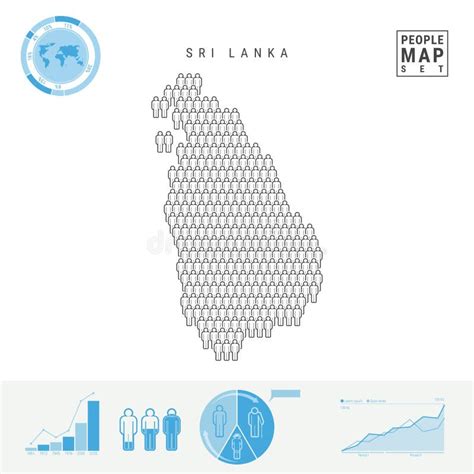 Sri Lanka People Icon Map. Stylized Vector Silhouette of Sri Lanka ...