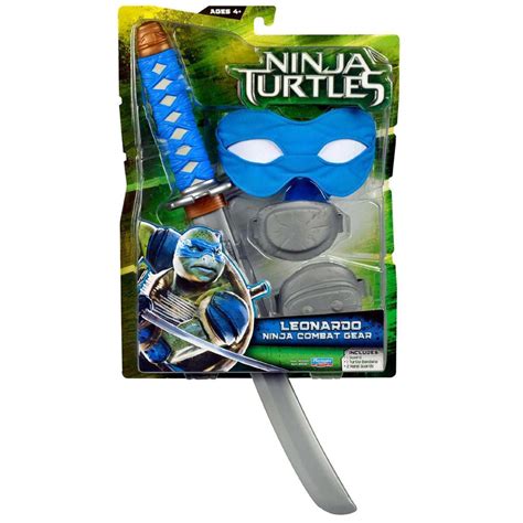 Teenage Mutant Ninja Turtles 2014 Movie Leonardo Ninja Combat Gear Roleplay Toy Playmates - ToyWiz