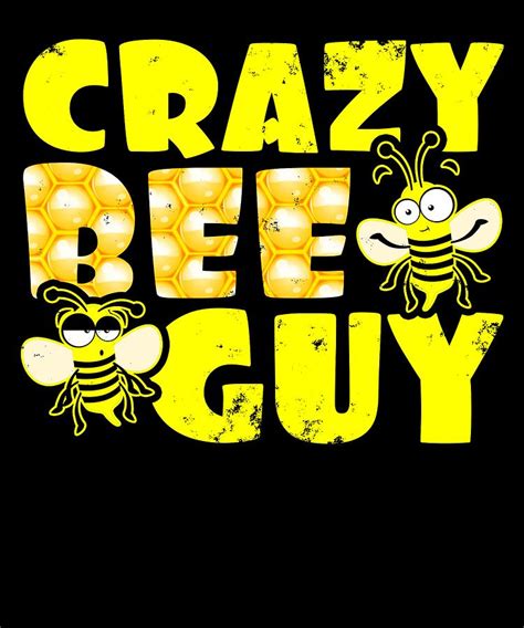 Crazy Bee Guy Digital Art by Sourcing Graphic Design