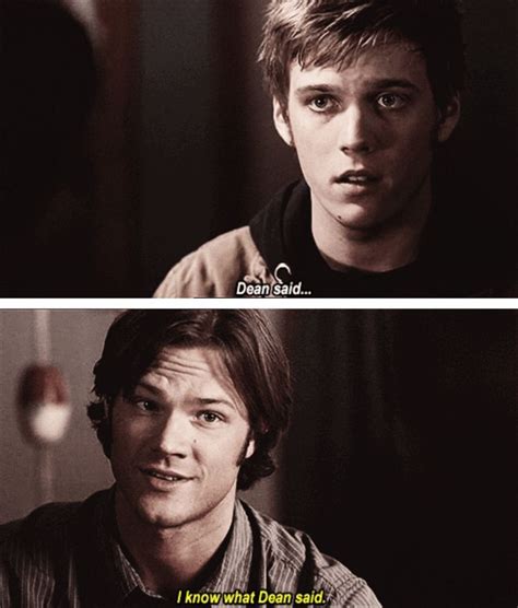 [SET OF GIFS] 4x19 Jump the Shark | Jump the shark, Supernatural baby ...