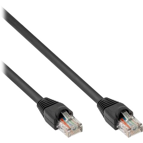 Pearstone Cat 5e Snagless Patch Cable (50', Black) CAT5-A50B B&H