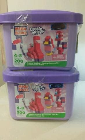 Mega Bloks 200 Piece Create N Play Set Lot Of 2 New In Opened Box ...