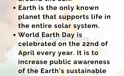 10 Lines On World Earth Day World Earth Day Speech Speech On Our Planet ...