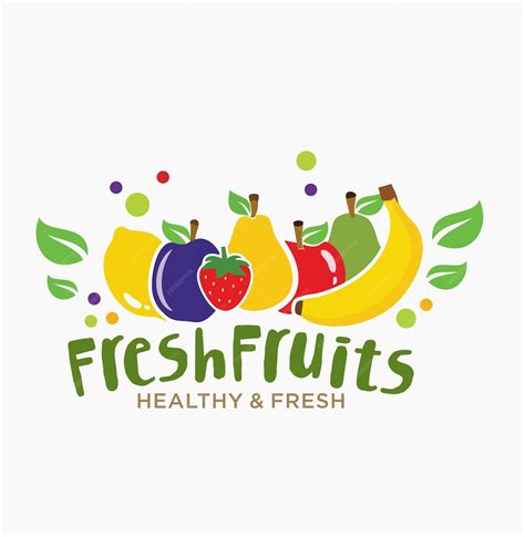 Premium Vector | Fresh fruits logo template healthy nature