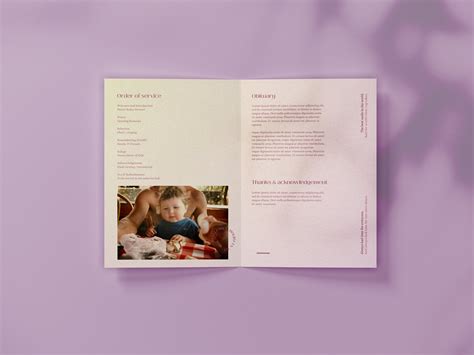 CANVA Editable Modern Funeral Program Template Obituary - Etsy