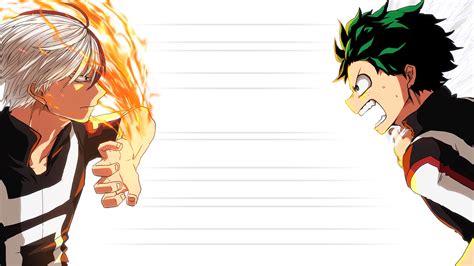 My Hero Academia: Todoroki vs Midoriya HD Wallpaper