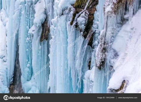 Plitvice lakes winter waterfalls Stock Photo by ©dbajurin 139123484