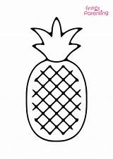Pineapple Outline Coloring Page For Kids  FirstCry Parenting sketch template