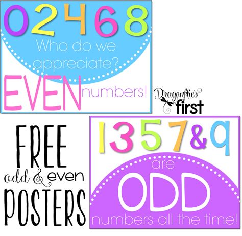 Free Odd and Even Posters