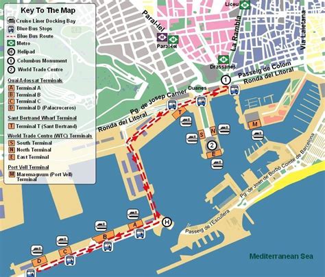 Barcelona port map - Map of barcelona port (Catalonia Spain)