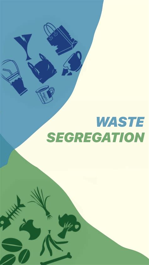 Waste segregation poster/ wet and dry waste/ minimalist | Waste segregation, Environmental ...