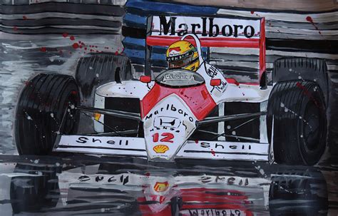 Ayrton Senna McLaren Honda Painting by Valentin Domovic - Fine Art America