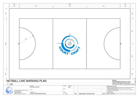 netball dimension drawing | Court Craft