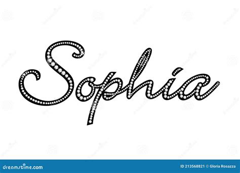 Most Popular Baby Name Sophia Gold Diamonds Bling Bling Stock Vector ...