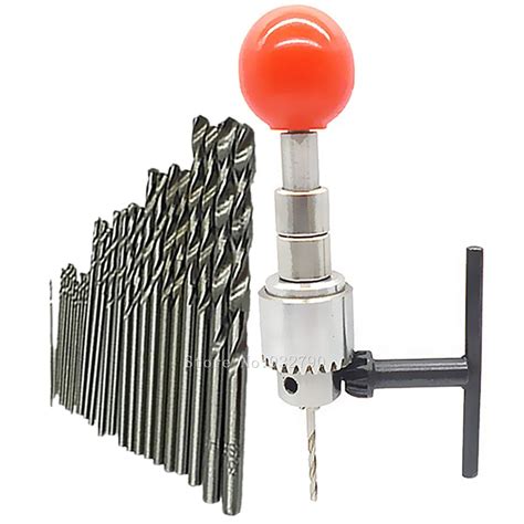 Mini Micro Manual Hand Drill Jeweler Manual Hole Drilling Reamer + 25pc ...