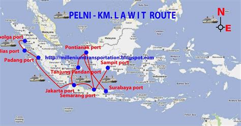 transportspot: PELNI routes map-Lawit ship