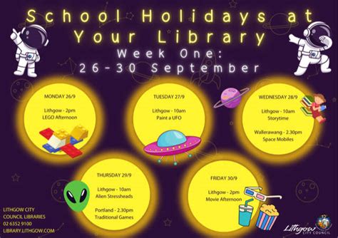 School Holiday Activities at your Local Library - Lithgow Library