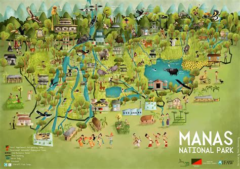 Green Humour: Manas National Park- an Illustrated Map