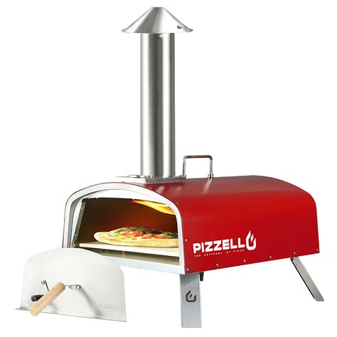 "PIZZELLO Large Outdoor Propane & Wood Fired Portable Pizza Oven with ...