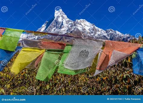 Nepali prayer flags stock photo. Image of architecture - 265141734