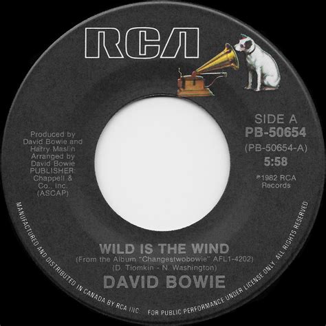 David Bowie - Wild Is The Wind (1982, Vinyl) | Discogs