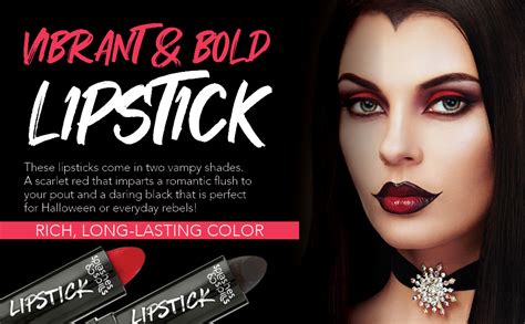 Amazon.com : Vivid Black Lipstick - 2 Pack - Bold, Translucent, No Sheen Lip Color With Matte ...