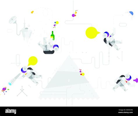 Astronauts in cartoon style. Vector Characters. Flat illustration ...